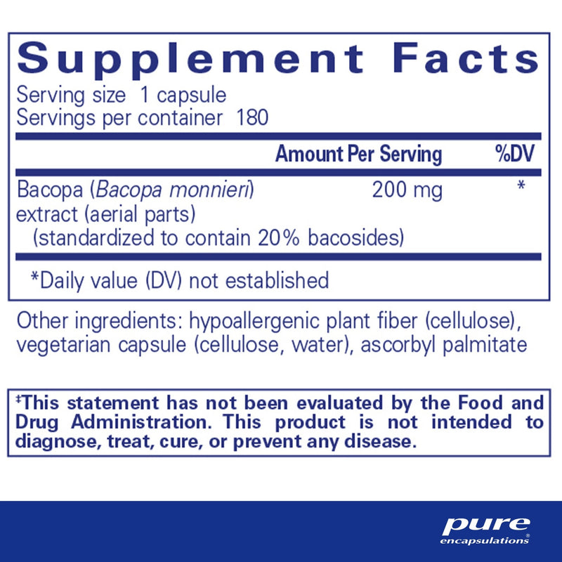 Pure Encapsulations - Bacopa Monniera - OurKidsASD.com - 