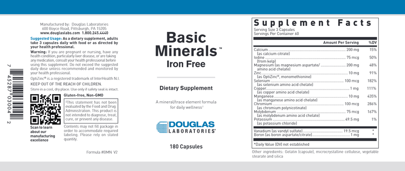 Douglas Laboratories - Basic Minerals Iron Free - OurKidsASD.com - 