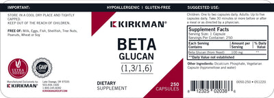 Kirkman Labs - Beta-1,3/1,6-Glucan Hypoallergenic - OurKidsASD.com - #Free Shipping!#