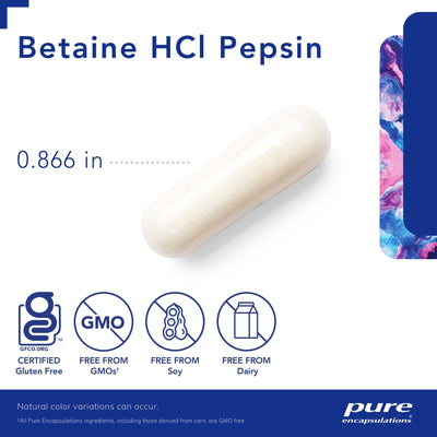 Pure Encapsulations - Betaine HCl Pepsin - OurKidsASD.com - #Free Shipping!#