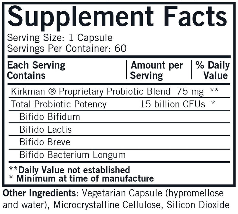 Kirkman Labs - Bifido Complex - OurKidsASD.com - 