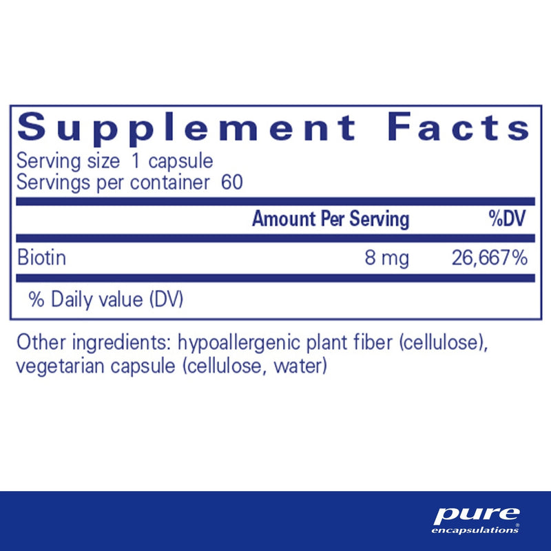 Pure Encapsulations - Biotin (8mg) - OurKidsASD.com - 