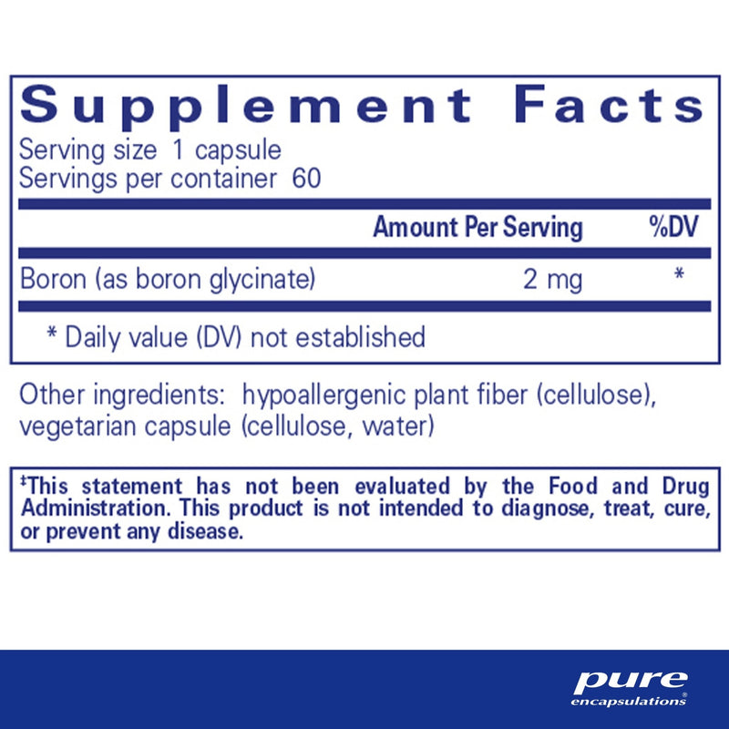 Pure Encapsulations - Boron (Glycinate) - OurKidsASD.com - 