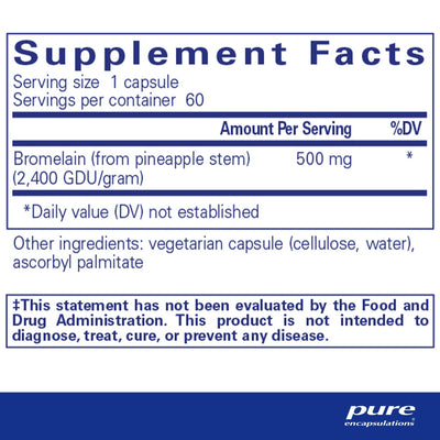 Pure Encapsulations - Bromelain 2400 (500mg) - OurKidsASD.com - #Free Shipping!#