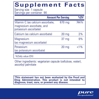 Pure Encapsulations - Buffered Ascorbic Acid - OurKidsASD.com - #Free Shipping!#