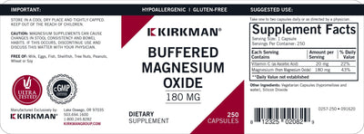 Kirkman Labs - Buffered Magnesium Oxide Hypoallergenic - OurKidsASD.com - #Free Shipping!#