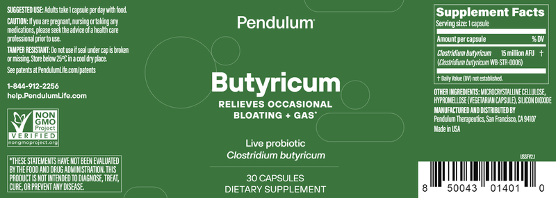 Pendulum - Butyricum 30 capsules - OurKidsASD.com - 