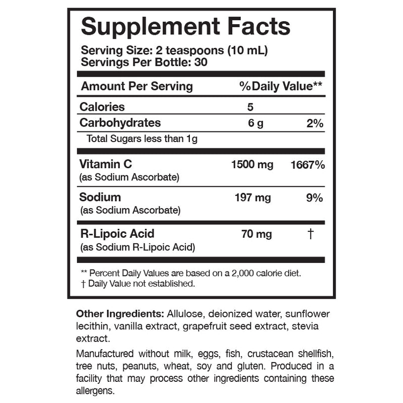Researched Nutritionals - C-RLA Vanilla Caramel – Liposomal Vitamin C - OurKidsASD.com - 