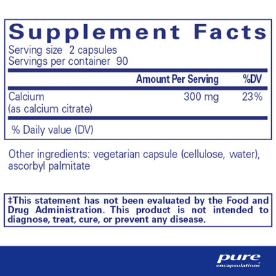 Pure Encapsulations - Calcium (citrate) - OurKidsASD.com - #Free Shipping!#