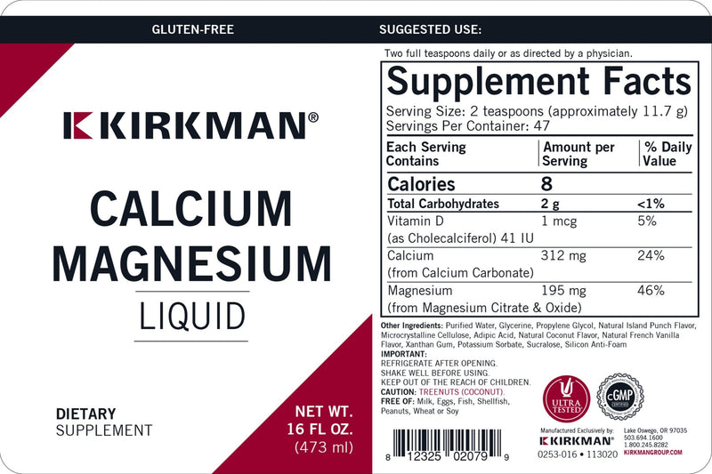 Kirkman Labs - Calcium-Magnesium With Vitamin D - OurKidsASD.com - 