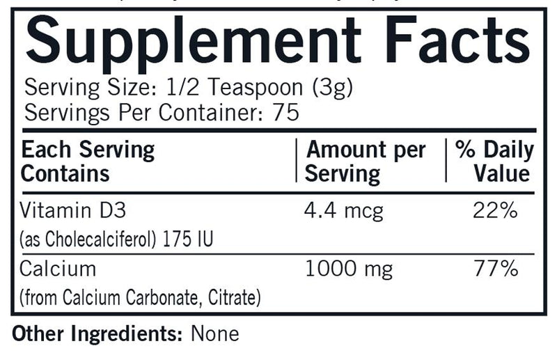 Kirkman Labs - Calcium With Vitamin D3 Powder (Unflavored) Hypoallergenic - OurKidsASD.com - 
