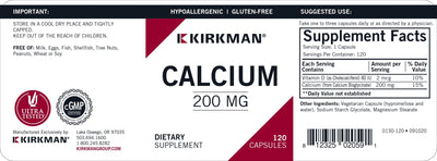 Kirkman Labs - Calcium With Vitamin D Hypoallergenic (Bio-Max Series) - OurKidsASD.com - #Free Shipping!#