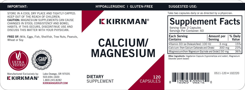 Kirkman Labs - Calcium/Magnesium - OurKidsASD.com - 