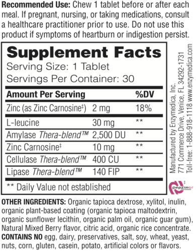 Enzymedica - Chewable Acid Soothe - OurKidsASD.com - 