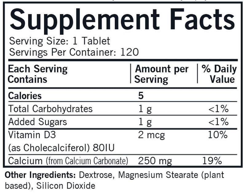 Kirkman Labs - Chewable Calcium 250 Mg. With Vitamin D - OurKidsASD.com - 