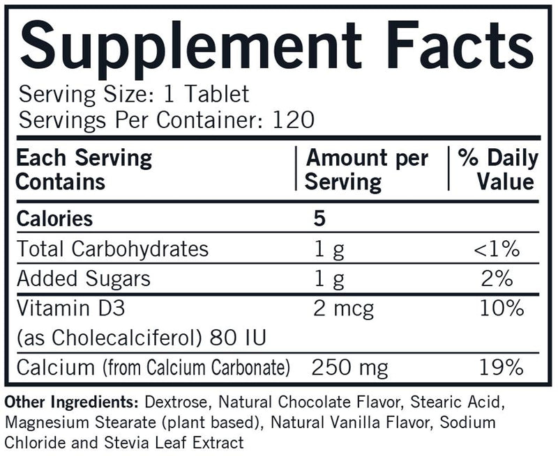 Kirkman Labs - Children’s Chewable Calcium Chocolate Wafers - OurKidsASD.com - 