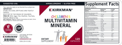 Kirkman Labs - Children's Multi-Vitamin/Mineral Hypoallergenic - OurKidsASD.com - #Free Shipping!#