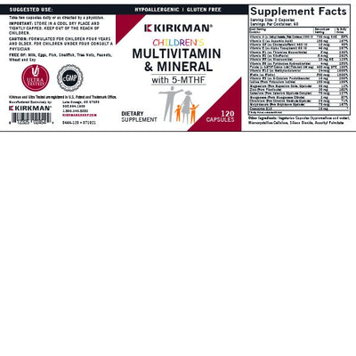 Kirkman Labs - Children's Multivitamin & Mineral with 5-MTHF - OurKidsASD.com - #Free Shipping!#