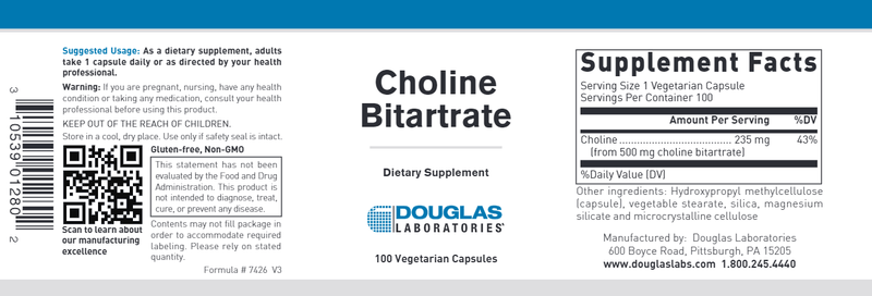 Douglas Laboratories - Choline Bitartrate - OurKidsASD.com - 