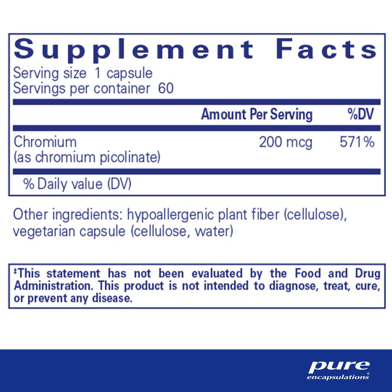 Pure Encapsulations - Chromium (Picolinate) - OurKidsASD.com - 
