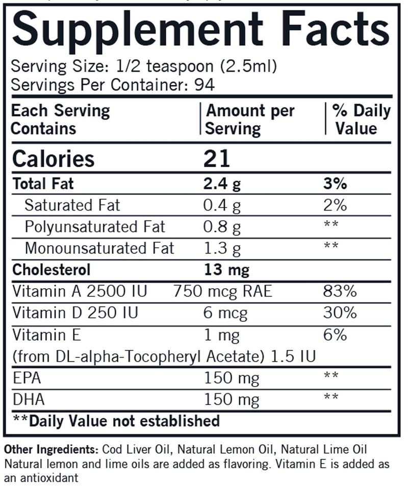 Kirkman Labs - Cod Liver Oil Flavored - Lemon Lime - OurKidsASD.com - 