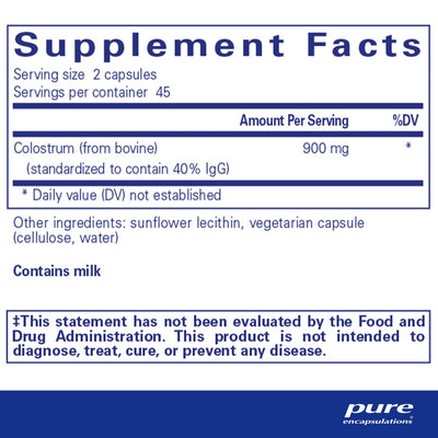 Pure Encapsulations - Colostrum 40 Percent LgG - OurKidsASD.com - #Free Shipping!#