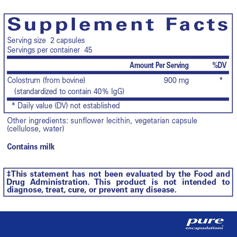 Pure Encapsulations - Colostrum 40 Percent LgG - OurKidsASD.com - 