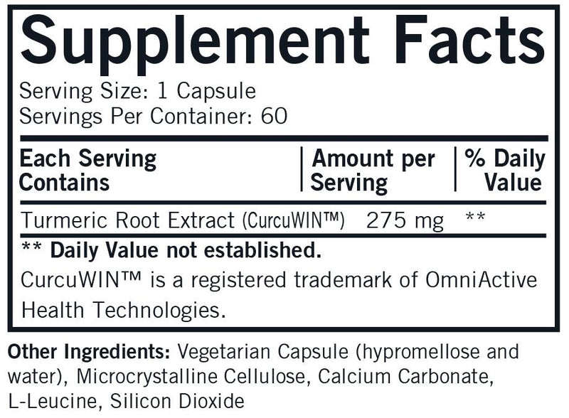 Kirkman Labs - CurcuWIN Turmeric Root Extract 275 mg Curcumin - OurKidsASD.com - 