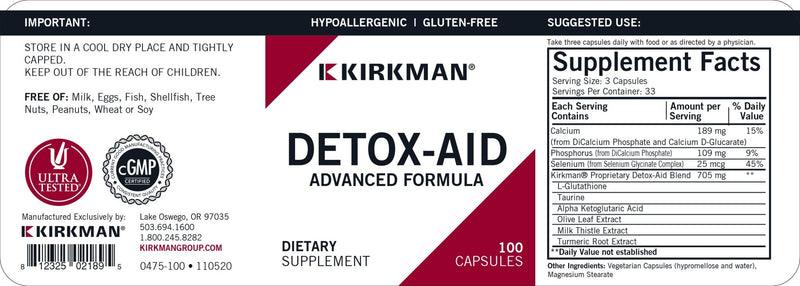 Kirkman Labs - Detox-Aid Advanced Formula - OurKidsASD.com - 