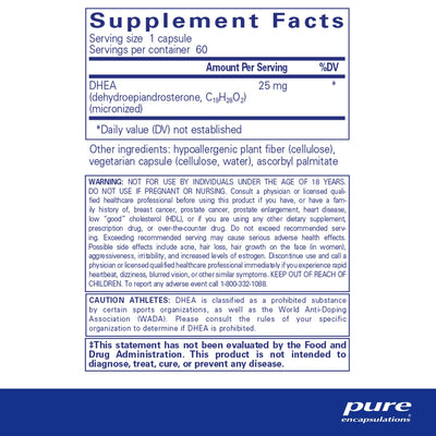 Pure Encapsulations - DHEA (25mg) - OurKidsASD.com - #Free Shipping!#