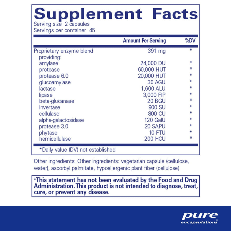 Pure Encapsulations - Digestive Enzymes Ultra - OurKidsASD.com - 