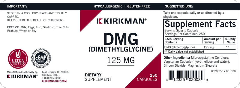 Kirkman Labs - Dimethylglycine (DMG) Hypoallergenic - OurKidsASD.com - 