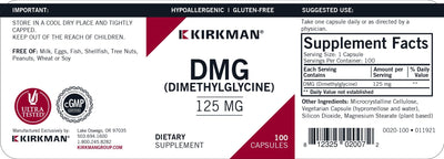 Kirkman Labs - Dimethylglycine (DMG) Hypoallergenic - OurKidsASD.com - #Free Shipping!#