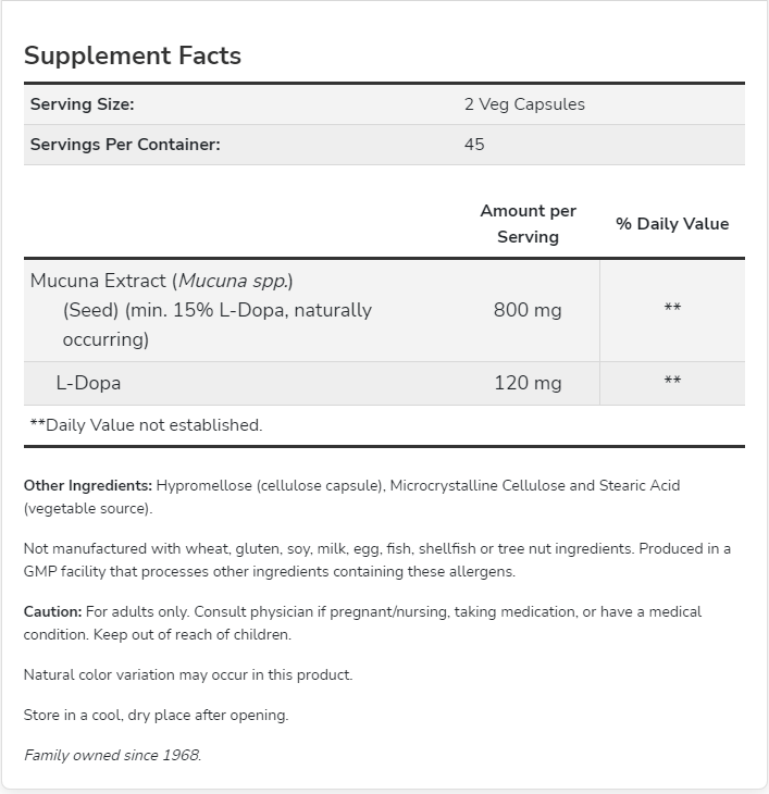 Now Foods - Dopa Mucuna - OurKidsASD.com - 