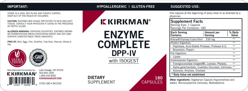 Kirkman Labs - EnZym-Complete II DPP-IV Isogest - OurKidsASD.com - 