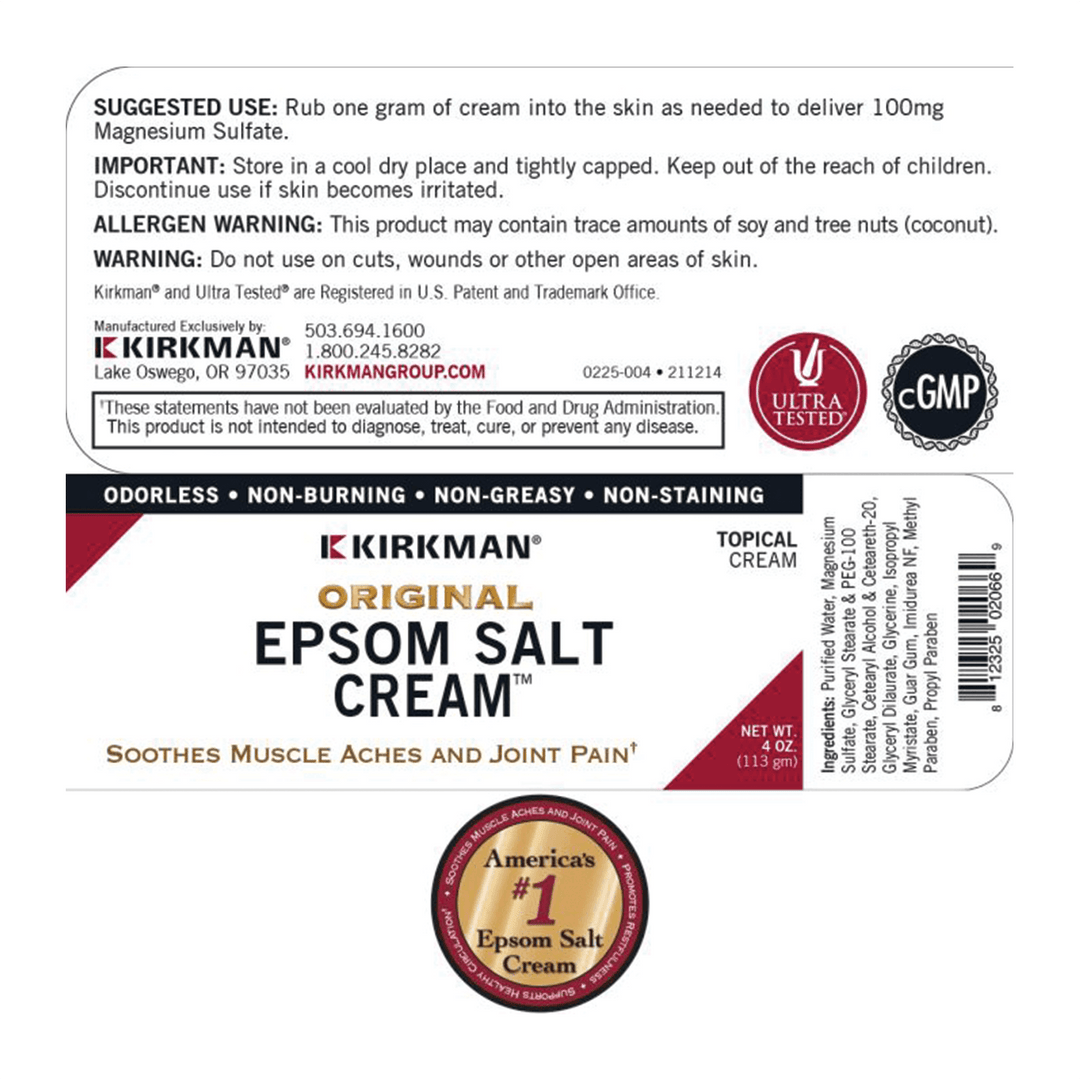 Kirkman - Epsom Salt Cream (Formerly Magnesium Sulfate Cream) -  OurKidsASD.com