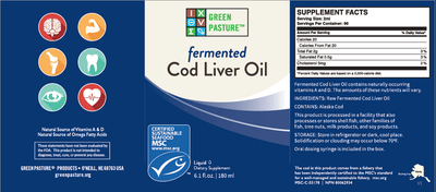 Green Pasture - Fermented Cod Liver Oil Liquid (unflavored) - OurKidsASD.com - #Free Shipping!#