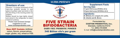 Custom Probiotics - Five Strain Bifidobacteria - OurKidsASD.com - #Free Shipping!#