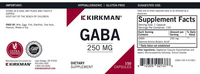 Kirkman Labs - GABA 250mg. - OurKidsASD.com - #Free Shipping!#