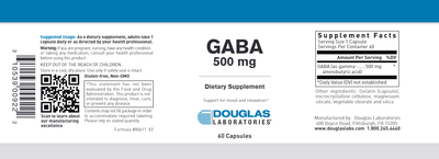 Douglas Laboratories - GABA (500 Mg) - OurKidsASD.com - #Free Shipping!#