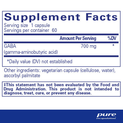 Pure Encapsulations - GABA 700mg. - OurKidsASD.com - #Free Shipping!#