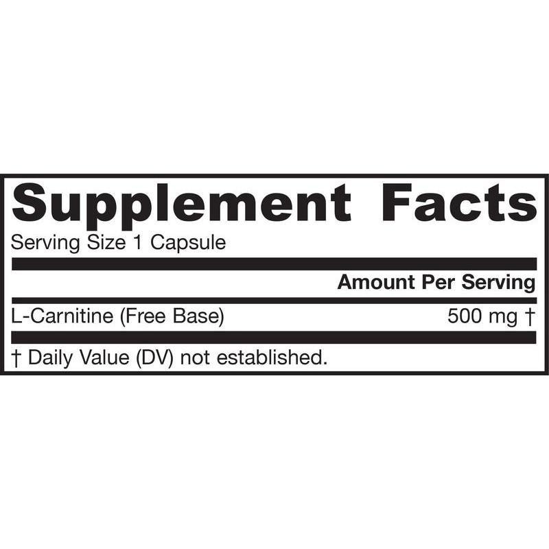 Jarrow Formulas - L-Carnitine - 500mg - OurKidsASD.com Jarrow Formulas - L-Carnitine - 500mg - OurKidsASD.com