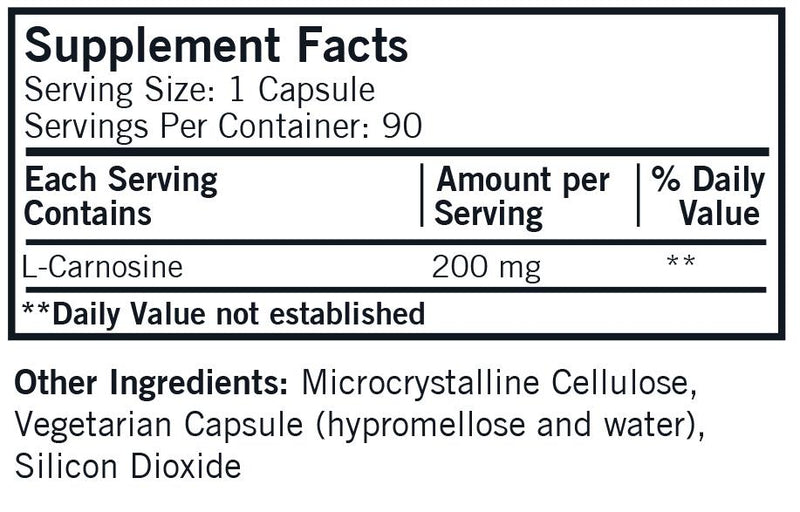 Kirkman Labs - L-Carnosine 200 Mg. Hypoallergenic - OurKidsASD.com - 