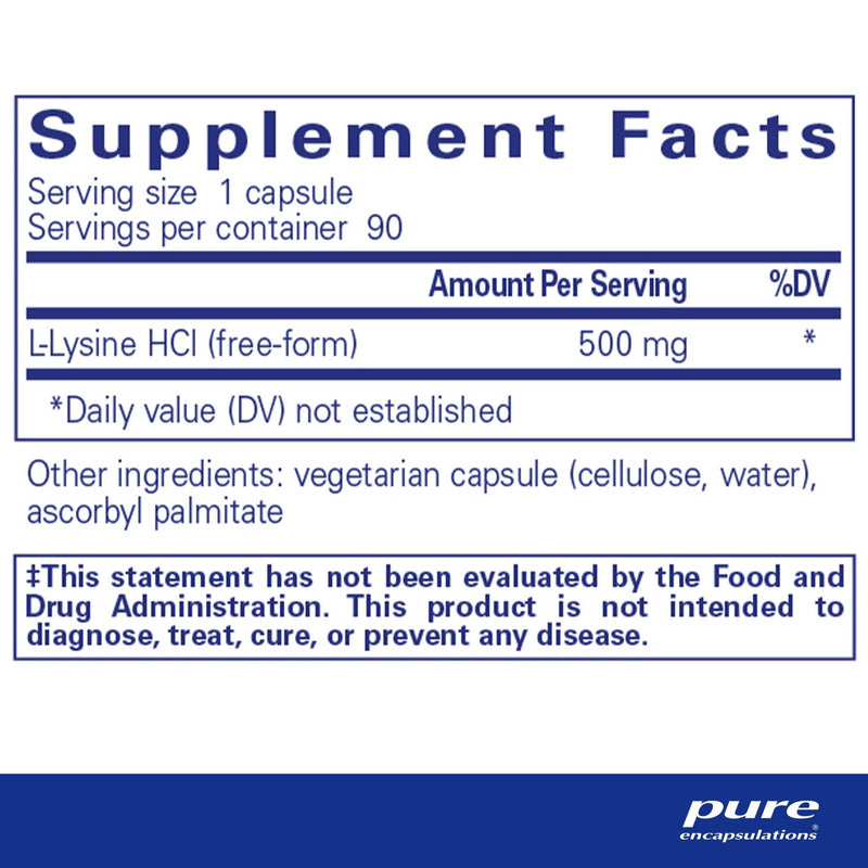 Pure Encapsulations - L-Lysine - OurKidsASD.com - 