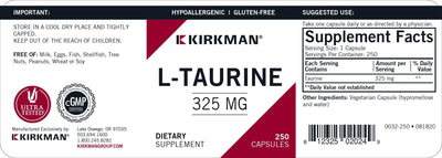 Kirkman Labs - L-Taurine 325 mg - OurKidsASD.com - #Free Shipping!#