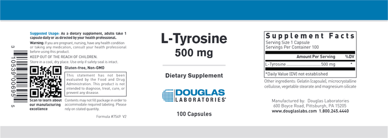 Douglas Laboratories - L-Tyrosine (500 mg) - OurKidsASD.com - 