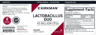 Kirkman Labs - Lactobacillus Duo - OurKidsASD.com - #Free Shipping!#
