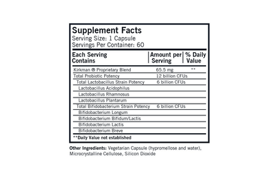 Kirkman - Lacto/Bifido 8-Strain Probiotic - Low Dose 12 Billion CFUs per Capsule - OurKidsASD.com - #Free Shipping!#