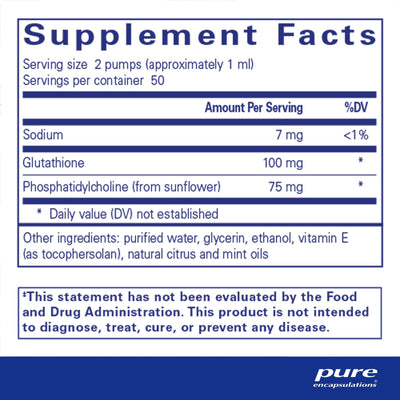 Pure Encapsulations - Liposomal Glutathione Liquid - OurKidsASD.com - #Free Shipping!#