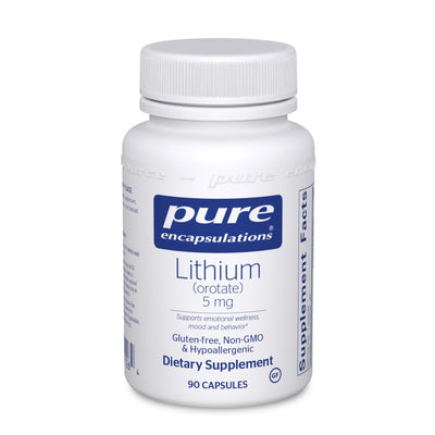 Pure Encapsulations - Lithium (Orotate) 5 Mg. - OurKidsASD.com - #Free Shipping!#